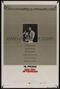 5b259 DOG DAY AFTERNOON style B 1sh '75 Al Pacino, Sidney Lumet bank robbery crime classic!