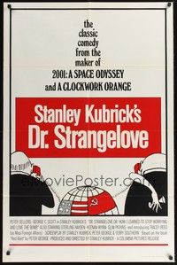 5b264 DR. STRANGELOVE 1sh R72 Stanley Kubrick classic, Sellers, great Tomi Ungerer art!