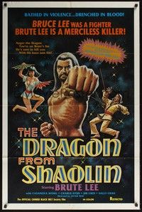 5b270 DRAGON FROM SHAOLIN 1sh '70s Brute Lee's sure to kill you with his buzz saw fist!
