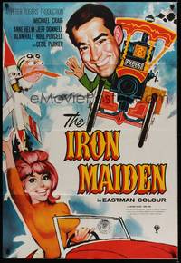 5b797 SWINGIN' MAIDEN English 1sh '64 Iron Maiden, great artwork of Michael Craig, Anne Helm!