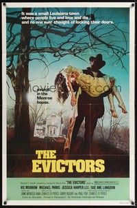 5b300 EVICTORS 1sh '79 Vic Morrow, directed by Charles B. Pierce, wild Drew Struzan art!