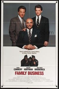 5b307 FAMILY BUSINESS int'l 1sh '89 great image of Sean Connery, Dustin Hoffman, Matthew Broderick!