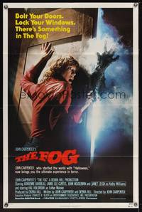5b331 FOG style B 1sh '80 John Carpenter, Jamie Lee Curtis, there's something out there!