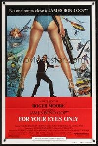 5b335 FOR YOUR EYES ONLY int'l 1sh '81 no one comes close to Roger Moore as James Bond 007!