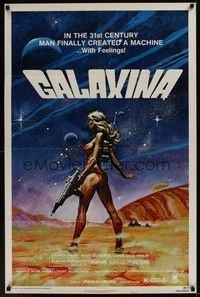 5b352 GALAXINA style A 1sh '80 great sci-fi art of sexy Dorothy Stratten by Robert Tanenbaum!