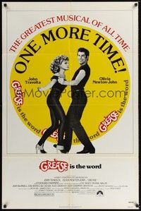 5b385 GREASE 1sh R80 John Travolta & Olivia Newton-John dance in a most classic musical!