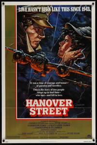 5b403 HANOVER STREET 1sh '79 art of Harrison Ford & Lesley-Anne Down in World War II by Alvin!