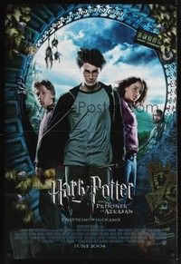 5b405 HARRY POTTER & THE PRISONER OF AZKABAN advance DS 1sh '04 Daniel Radcliffe, Emma Watson!