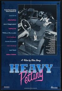 5b410 HEAVY PETTING arthouse 1sh '89 David Byrne, Abbie Hoffman & other celebrities talk about sex!