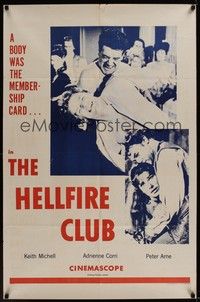 5b414 HELLFIRE CLUB military 1sh '60 Keith Michell, a body was the membership card!