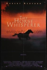 5b427 HORSE WHISPERER DS 1sh '98 star & director Robert Redford, cool running horse image!