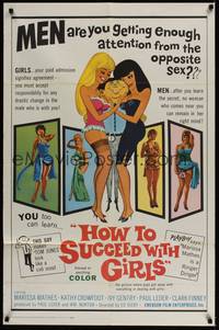 5b435 HOW TO SUCCEED WITH GIRLS 1sh '65 campy advice, are you getting enough attention!