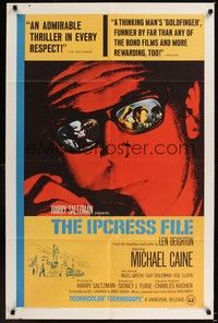 5b456 IPCRESS FILE 1sh '65 Michael Caine in the spy story of the century, cool image!