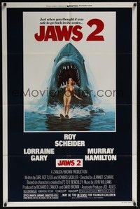 5b464 JAWS 2 1sh '78 just when you thought it was safe to go back in the water, Feck art!