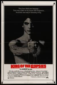 5b481 KING OF THE GYPSIES 1sh '78 creepy close up of Eric Roberts in his first leading role!