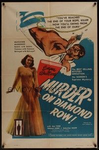 5b589 MURDER ON DIAMOND ROW 1sh R47 Edmund Lowe, you've reached the end of your rope!