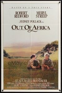 5b638 OUT OF AFRICA 1sh '85 Robert Redford & Meryl Streep, directed by Sydney Pollack!