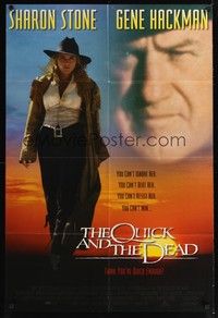 5b681 QUICK & THE DEAD int'l DS 1sh '95 full-length Sharon Stone & Gene Hackman!