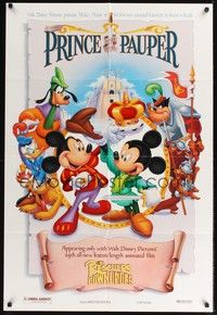 5b695 RESCUERS DOWN UNDER/PRINCE & THE PAUPER DS 1sh '90 Disney cartoon double-bill!