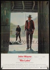 5b700 RIO LOBO 1sh '71 Howard Hawks, John Wayne, great cowboy image!