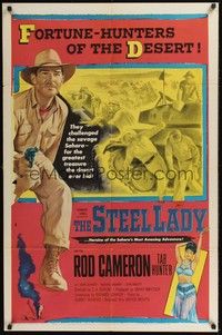 5b772 STEEL LADY 1sh '53 Rod Cameron is a fortune hunter in the Sahara Desert!