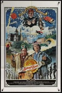 5b778 STRANGE BREW int'l 1sh '83 art of hosers Rick Moranis & Dave Thomas with beer by John Solie!