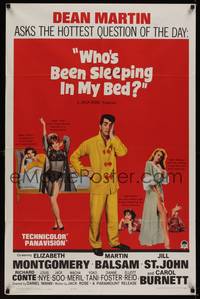 5b948 WHO'S BEEN SLEEPING IN MY BED 1sh '63 Dean Martin puts it on the line with four sexy babes!
