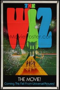 5b964 WIZ teaser 1sh '78 Diana Ross, Michael Jackson, Richard Pryor, Wizard of Oz, art by Bob Peak!