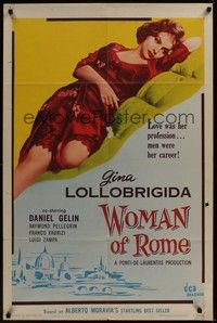 5b965 WOMAN OF ROME 1sh '65 love was sexy Gina Lollobrigida's profession but men were her career!