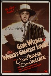 5b973 WORLD'S GREATEST LOVER 1sh '77 Dom DeLuise, most romantic Gene Wilder, great image!