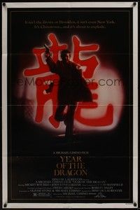 5b981 YEAR OF THE DRAGON 1sh '85 Mickey Rourke, Michael Cimino Asian crime thriller!