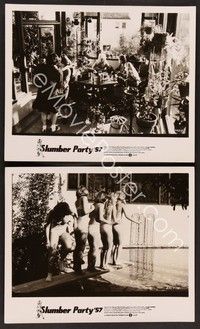 5c970 SLUMBER PARTY '57 2 8x10 stills '77 very first Debra Winger, girls in underwear by pool!