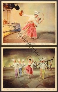 5c388 GLASS SLIPPER 2 color 8x10 stills '55 wonderful images of pretty Leslie Caron dancing!