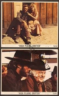 5c393 HIGH PLAINS DRIFTER 2 8x10 mini LCs '73 you'll never forget the day Eastwood came to town!