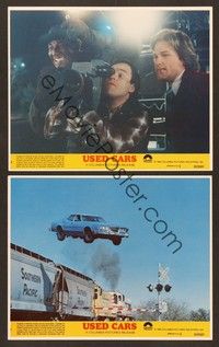 5c423 USED CARS 2 8x10 mini LCs '80 directed by Robert Zemeckis, Kurt Russell with cigar in mouth!