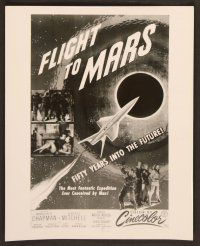 5c893 FLIGHT TO MARS 2 8x10 stills '51 Marguerite Chapman, Cameron Mitchell, cool poster artwork!