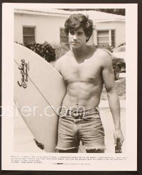 5c770 HARRY & SON 3 8x10 stills '84 candid of star/director Paul Newman, Robby Benson w/surfboard!