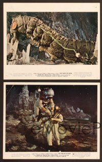 5c028 FIRST MEN IN THE MOON 10 color 8x10 stills '64 Ray Harryhausen, H.G. Wells, special fx images