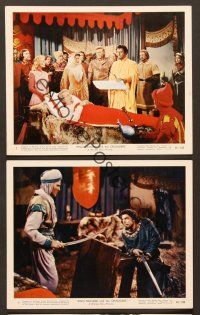 5c325 KING RICHARD & THE CRUSADERS 3 color 8x10 stills '54 Rex Harrison, Virginia Mayo, Sanders
