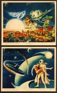 5c216 MYSTERIANS 7 color 8x10 stills '59 cool sci-fi artwork by Lt. Colonel Robert Rigg!