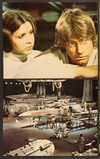 5c162 STAR WARS 8 color 8x10 stills '77 George Lucas, Mark Hamill, Alec Guinness, Carrie Fisher