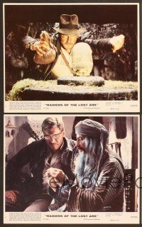 5c128 RAIDERS OF THE LOST ARK 8 color 8x10 mini LCs '81 Harrison Ford, George Lucas, Spielberg