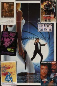 5d006 LOT OF 18 FOLDED ONE-SHEETS lot '68-'94 The Living Daylights, Lethal Weapon 2, Brubaker
