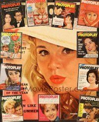 5d034 LOT OF 12 PHOTOPLAY MAGAZINES lot '61 Liz Taylor, Jackie Kennedy, Tuesday Weld + more!
