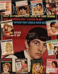 5d036 LOT OF 12 SILVER SCREEN MAGAZINES lot '64-'65 Patty Duke, Hayley Mills, The Beatles break up!