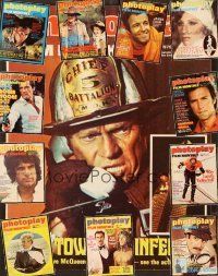 5d040 LOT OF 12 ENGLISH PHOTOPLAY MAGAZINES lot '75 John Wayne, Clint Eastwood, Rollerball + more!