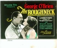 5d167 ROUGHNECK glass slide '24 romantic close up of boxer George O'Brien & Billie Dove!