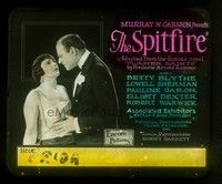 5d174 SPITFIRE glass slide '24 bank clerk wins a chorus girl in a poker game and is fired!
