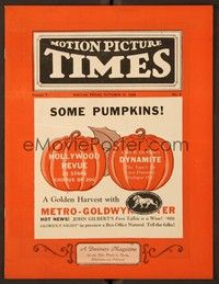 5d042 MOTION PICTURE TIMES exhibitor magazine October 5, 1929 John Gilbert's 1st talkie is a wow!