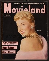 5d121 MOVIELAND magazine January 1955 Doris Day from Young at Heart wearing Tietelbaum pink mink!